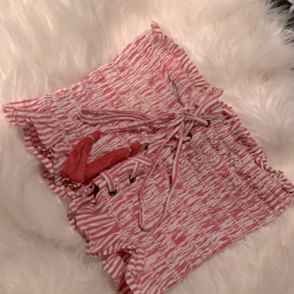 Red and White Stripped Tube Top